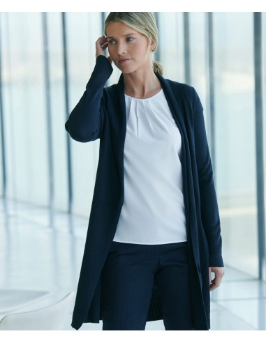 HEN-H719-Ladies Longline Open Cardigan